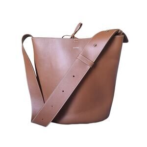 LIE STUDIO The Norma Tote Bag Toffee Brown Calf Leather